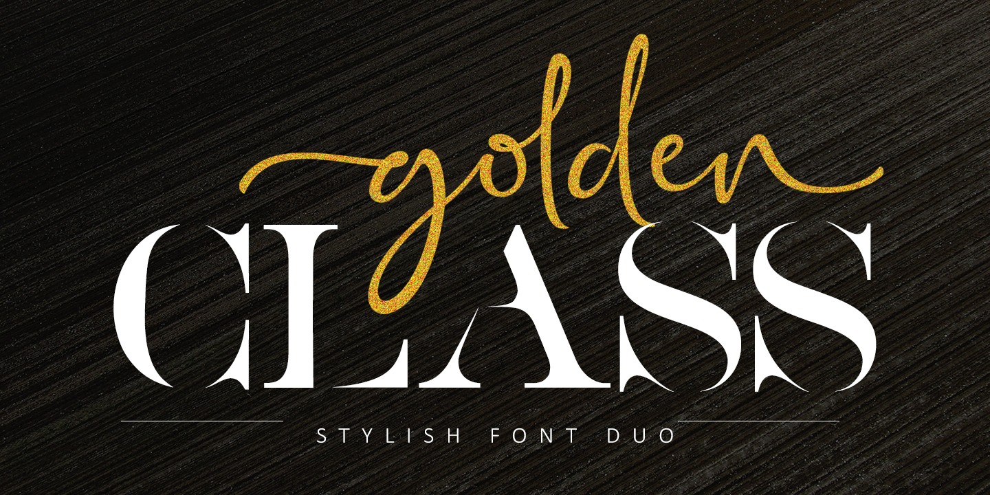 Ejemplo de fuente Golden Class Font Duo #1